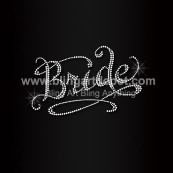 Bride Rhinestone Iron On Transfer
